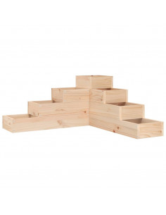 Fioriera da Giardino 4 Ripiani 80,5x79x36cm Legno Massello Pino