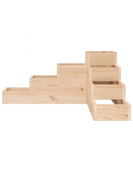 Fioriera da Giardino 4 Ripiani 80,5x79x36cm Legno Massello Pino