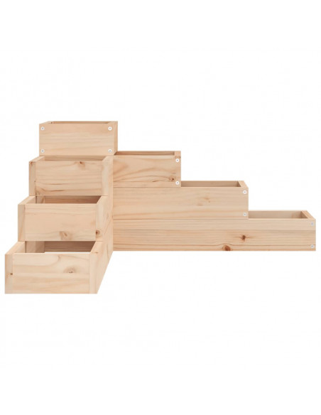 Fioriera da Giardino 4 Ripiani 80,5x79x36cm Legno Massello Pino
