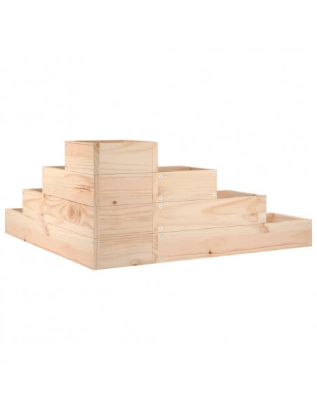 Fioriera da Giardino 4 Ripiani 80,5x79x36cm Legno Massello Pino