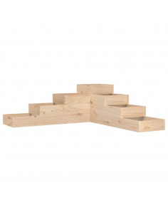 Fioriera Giardino 4 Ripiani 106x104,5x36cm Legno Massello Pino