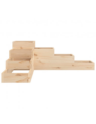 Fioriera Giardino 4 Ripiani 106x104,5x36cm Legno Massello Pino