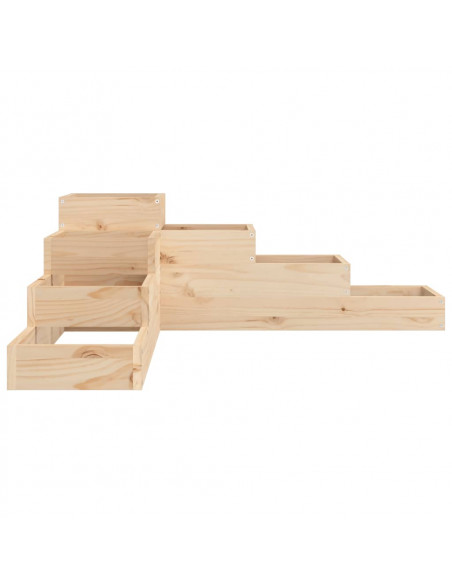 Fioriera Giardino 4 Ripiani 106x104,5x36cm Legno Massello Pino