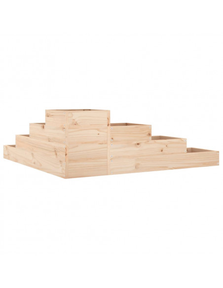 Fioriera Giardino 4 Ripiani 106x104,5x36cm Legno Massello Pino