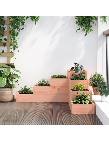 Fioriera Giardino 4 Ripiani 80,5x79x36cm Legno Massello Douglas
