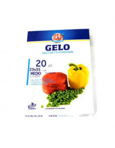Sacchetti congelatore Gel Sac 504077 GELO Con Laccetti Trasparente azz