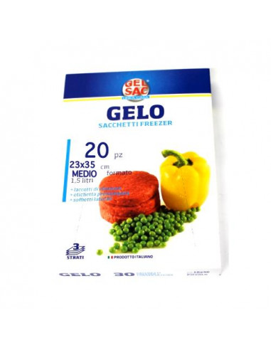 Sacchetti congelatore Gel Sac 504077 GELO Con Laccetti Trasparente azz