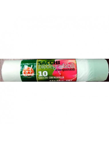 Sacchi immondizia Gel Sac CO830206 BIO Con Maniglia Bianco naturale