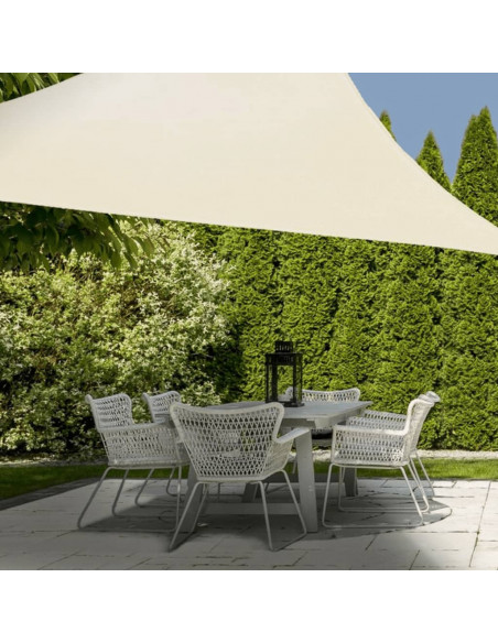 ProGarden Vela Parasole 3,6x3,6x3,6 m Crema a Triangolo