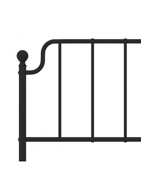 Testiera in Metallo Nero 150 cm