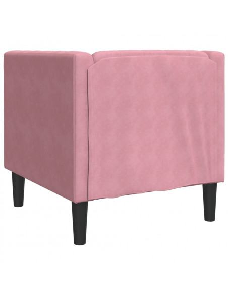 Poltrona Chesterfield Rosa in Velluto