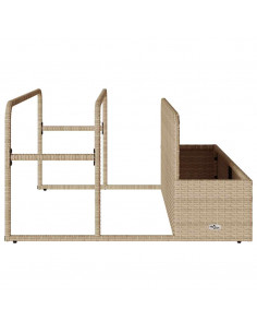 Galleggiante a Bordo Piscina Beige 110x100x57 cm in Polyrattan