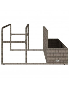 Galleggiante a Bordo Piscina Grigio 110x100x57 cm in Polyrattan