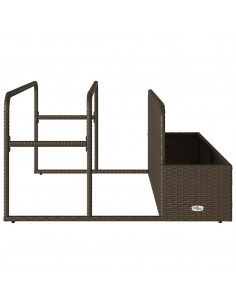 Galleggiante a Bordo Piscina Marrone 110x100x57 cm Polyrattan