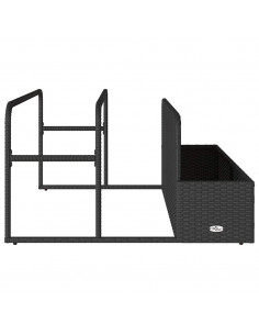 Galleggiante a Bordo Piscina Nero 110x100x57 cm in Polyrattan