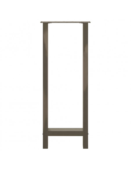 Gambe per tavolo da bar in acciaio naturale 2 pz 40x(100-101) cm in acciaio