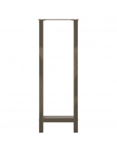 Gambe per tavolo da bar in acciaio naturale 2 pz 40x(110-111) cm in acciaio