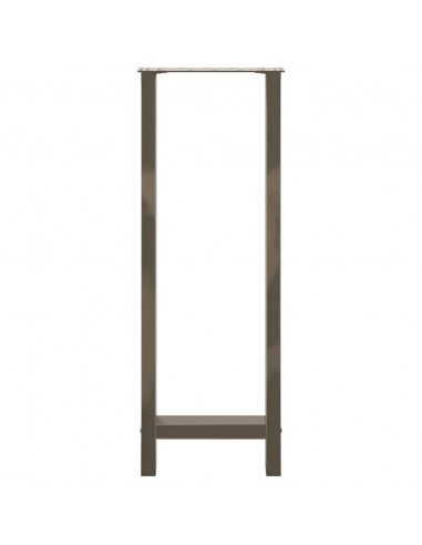 Gambe per tavolo da bar in acciaio naturale 2 pz 40x(110-111) cm in acciaio