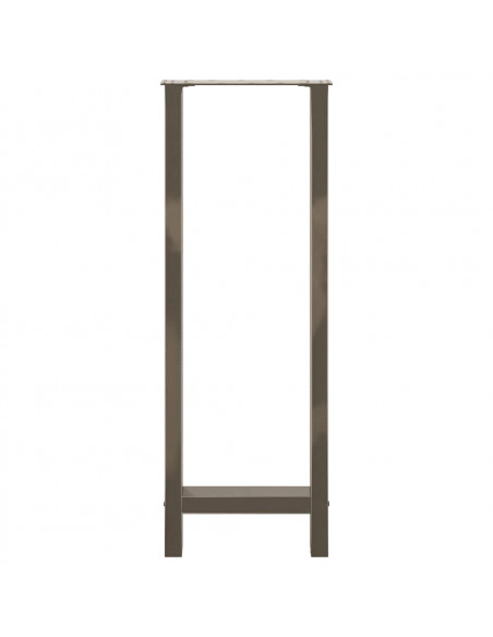 Gambe per tavolo da bar in acciaio naturale 2 pz 40x(110-111) cm in acciaio