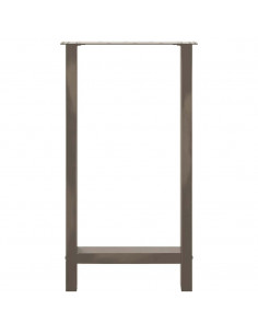 Gambe per tavolo da bar in acciaio naturale 2 pz 40x(90-91) cm in acciaio