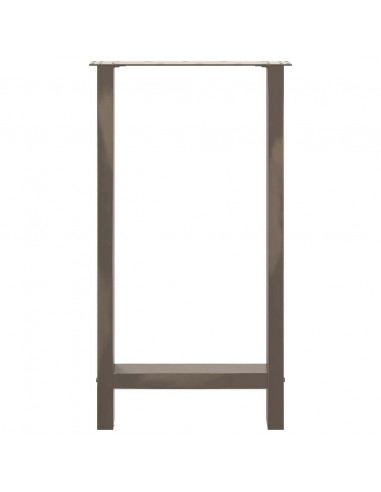 Gambe per Tavolino Acciaio Naturale 2 pz 40x(90-91) cm Acciaio