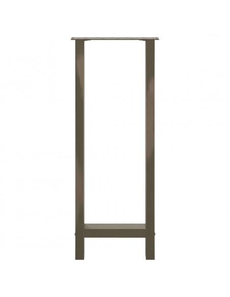 Gambe per tavolo da bar in acciaio naturale 2 pz 50x(100-101) cm in acciaio