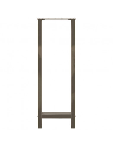 Gambe per tavolo da bar in acciaio naturale 2 pz 50x(110-111) cm in acciaio