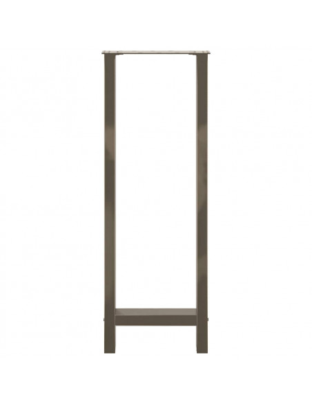 Gambe per tavolo da bar in acciaio naturale 2 pz 50x(110-111) cm in acciaio