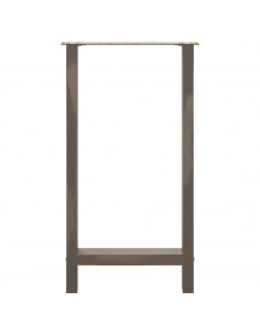 Gambe per tavolo da bar in acciaio naturale 2 pz 50x(90-91) cm in acciaio