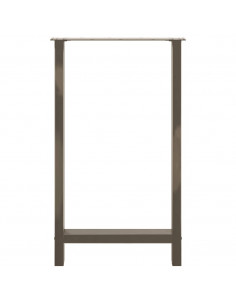 Gambe per tavolo da bar in acciaio naturale 2 pz 60x(100-101) cm in acciaio