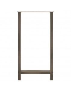 Gambe per tavolo da bar in acciaio naturale 2 pz 60x(110-111) cm in acciaio