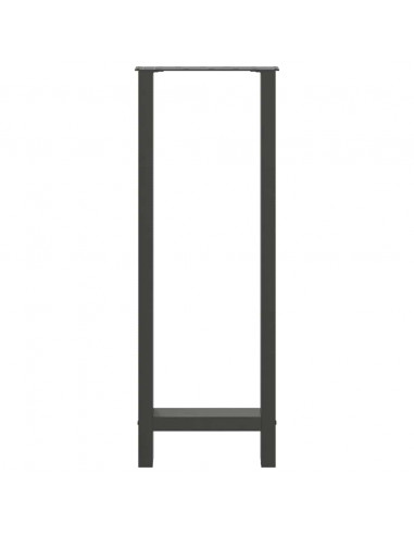 Gambe per tavolo da bar antracite 2 pz 40x(110-111) cm in acciaio