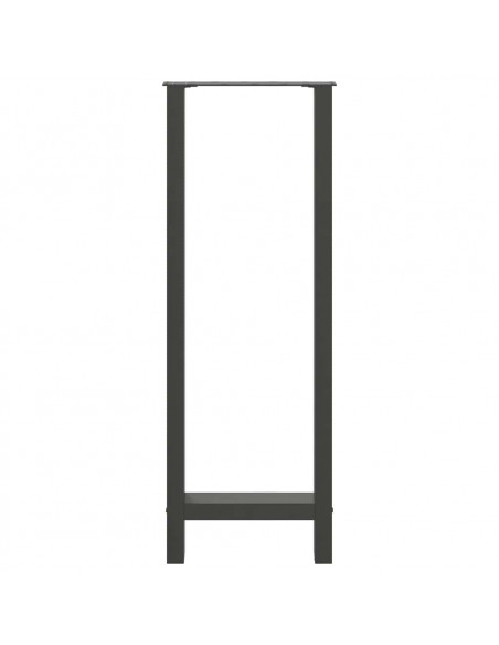 Gambe per tavolo da bar antracite 2 pz 40x(110-111) cm in acciaio