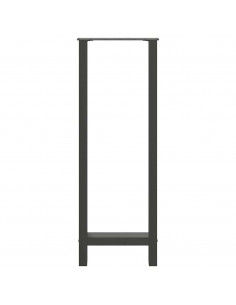 Gambe per tavolo da bar antracite 2 pz 50x(110-111) cm in acciaio