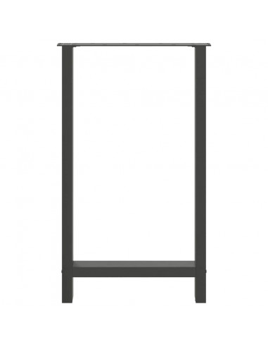 Gambe per tavolo da bar antracite 2 pz 60x(100-101) cm in acciaio