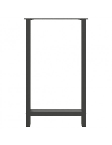 Gambe per tavolo da bar antracite 2 pz 60x(100-101) cm in acciaio
