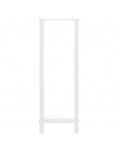 Gambe per tavolo da bar bianche 2 pz 50x(110-111) cm in acciaio