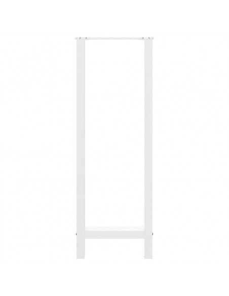 Gambe per Tavolino Bianco 2 pz 50x(110-111) cm Acciaio