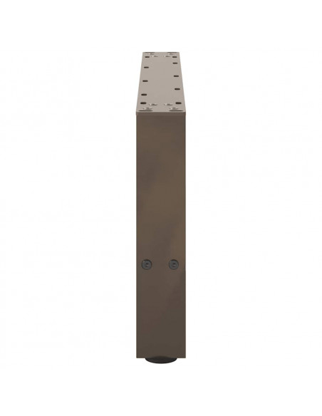 Gambe per Tavolino da Caffè Naturale 2 pz 60x(30-31)cm Acciaio