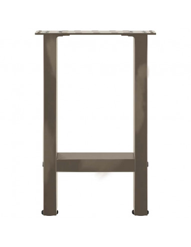 Gambe per Tavolino Naturale 2 pz 28x(42-43) cm Acciaio