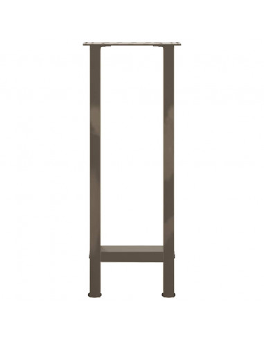 Gambe per tavolo consolle in acciaio naturale 2 pz 28x(72-73) cm Acciaio