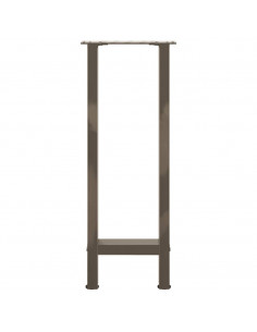 Gambe per tavolo consolle in acciaio naturale 2 pz 38x(72-73) cm Acciaio