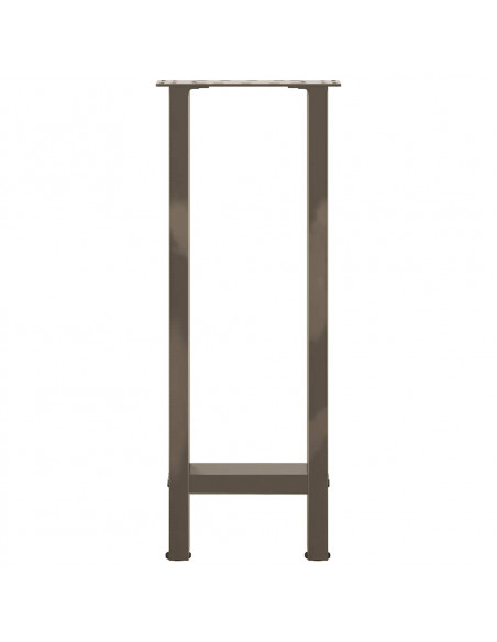 Gambe per tavolo consolle in acciaio naturale 2 pz 38x(72-73) cm Acciaio