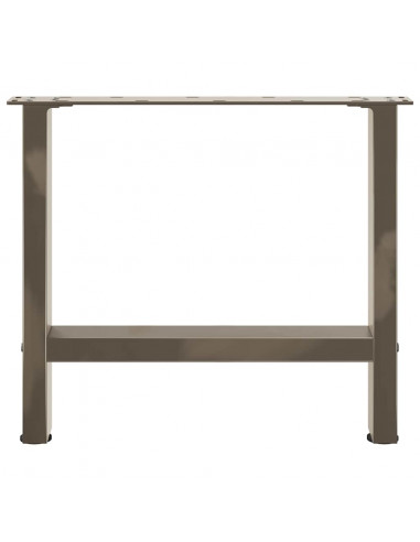 Gambe per Tavolino Naturale 2 pz 60x(42-43) cm Acciaio