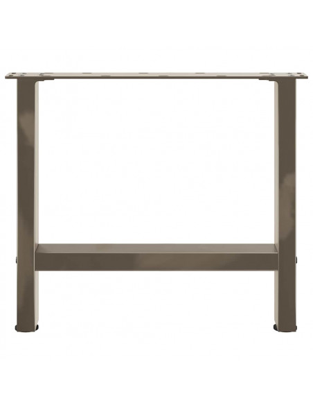 Gambe per Tavolino Naturale 2 pz 60x(42-43) cm Acciaio