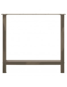 Gambe per Tavolino Naturale 2 pz 80x(72-73) cm Acciaio