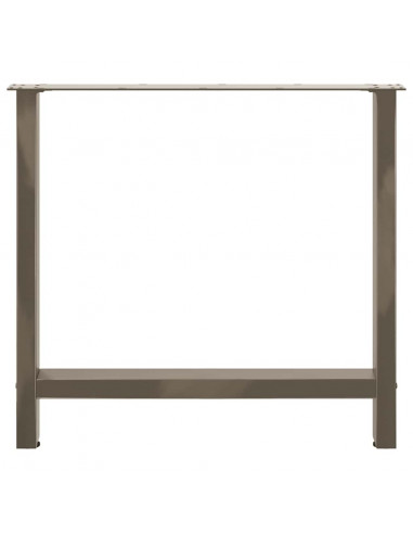 Gambe per Tavolino Naturale 2 pz 80x(72-73) cm Acciaio