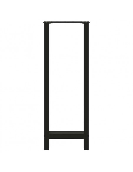 Gambe per tavolo da bar nere 2 pz 50x(110-111) cm in acciaio