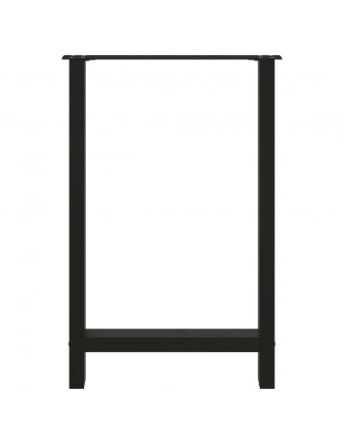 Gambe per Tavolino Nero 2 pz 60x(90-91) cm Acciaio
