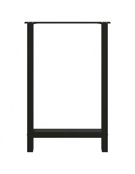 Gambe per tavolo da bar nere 2 pz 60x(90-91) cm in acciaio